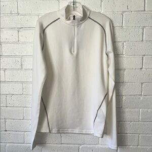 Nike Sphere Dry Compression Fit White Quarter-Zip Women’s Large White Pullover